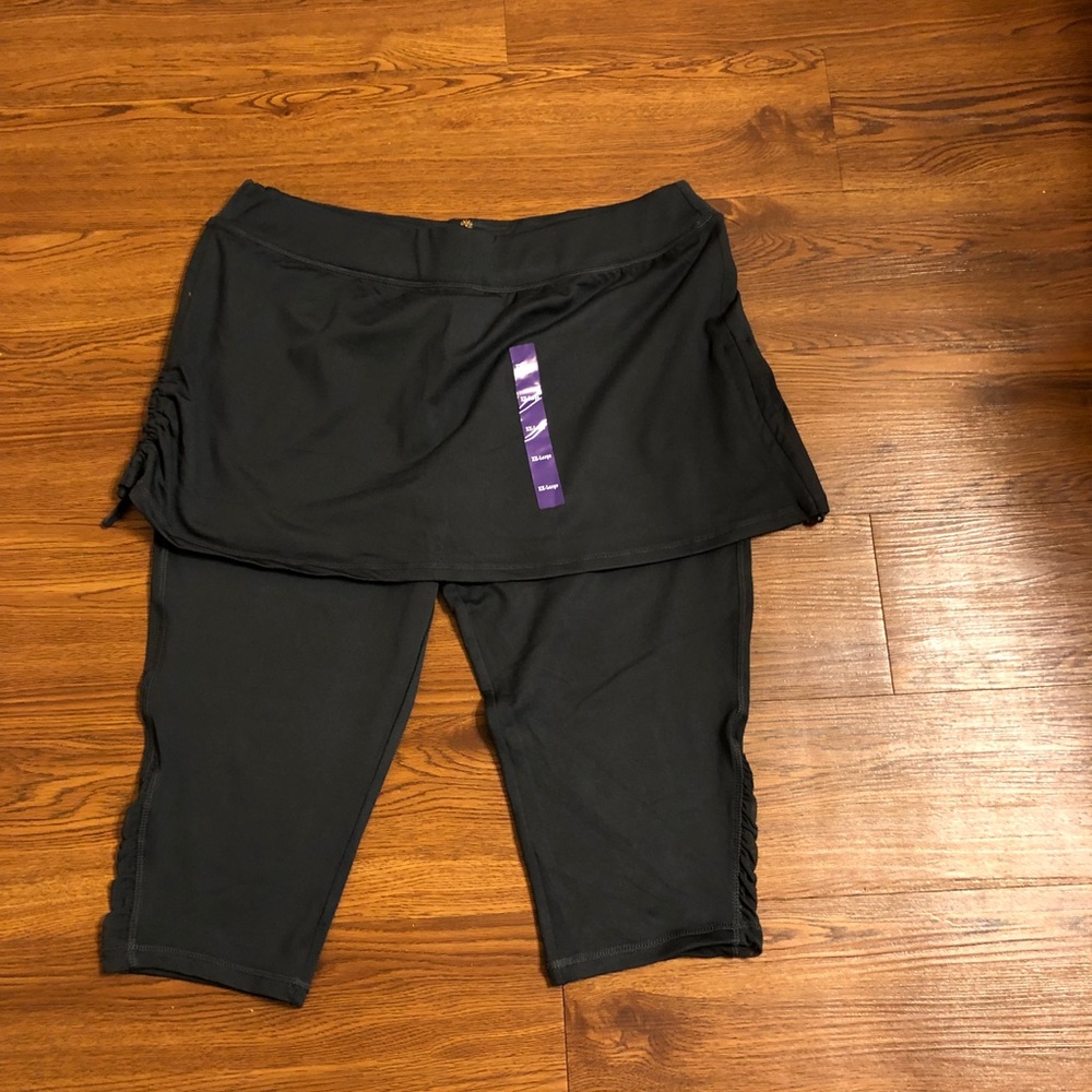 Charcoal gray capri skirt